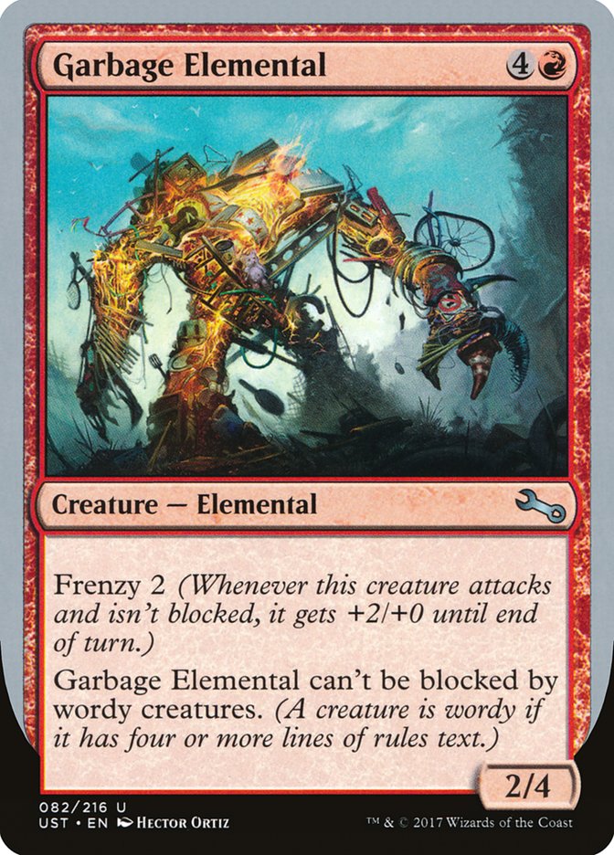 Garbage Elemental (2/4 Creature) [Unstable] | Black Swamp Games