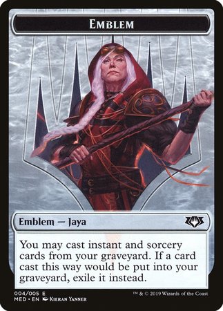 Emblem -  Jaya Ballard [Mythic Edition Tokens] | Black Swamp Games