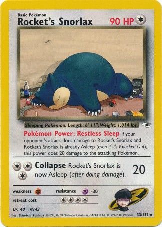 Rocket's Snorlax (33/132) [Gym Heroes Unlimited] | Black Swamp Games