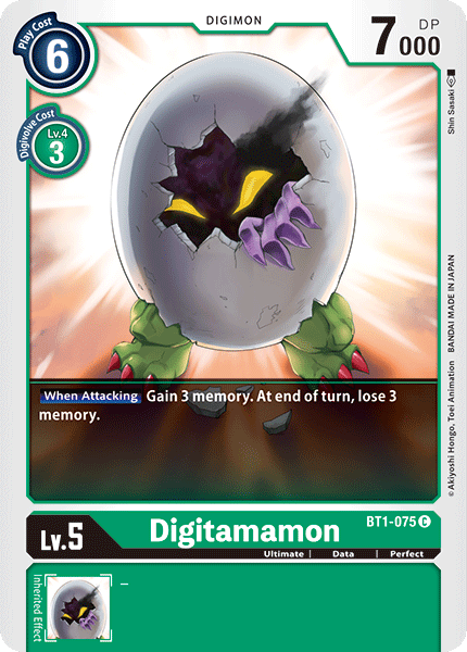 Digitamamon [BT1-075] [Release Special Booster Ver.1.0] | Black Swamp Games