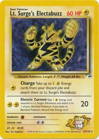 Lt. Surge's Electabuzz (27/132) [Gym Heroes Unlimited] | Black Swamp Games