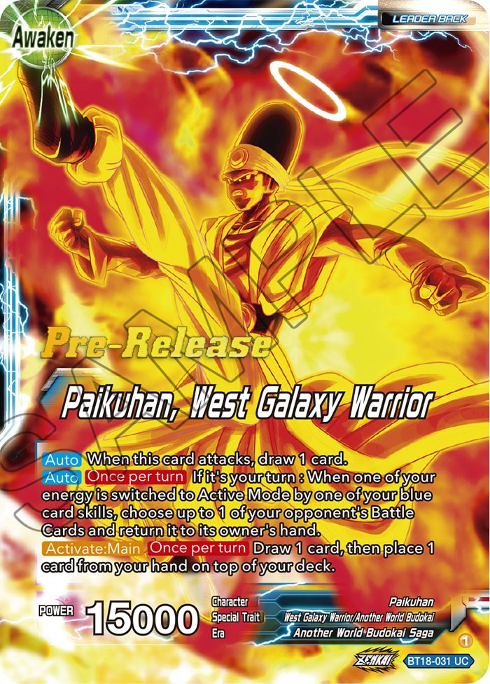 Paikuhan // Paikuhan, West Galaxy Warrior (BT18-031) [Dawn of the Z-Legends Prerelease Promos] | Black Swamp Games