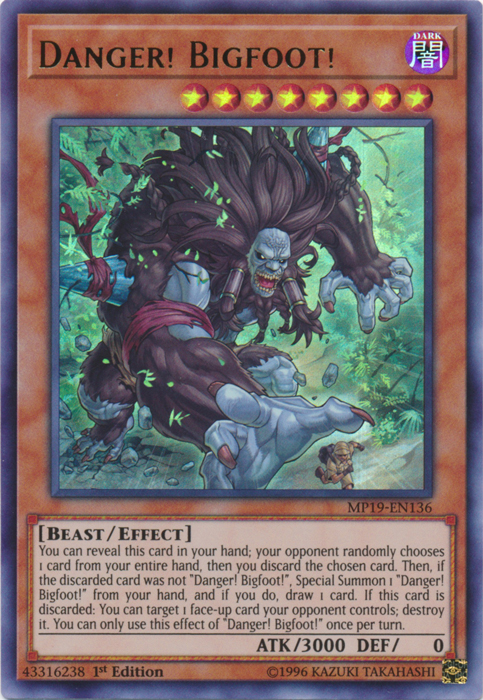 Danger! Bigfoot! [MP19-EN136] Ultra Rare | Black Swamp Games