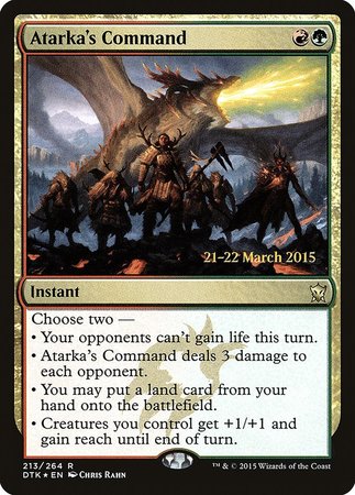 Atarka's Command [Dragons of Tarkir Promos] | Black Swamp Games