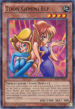 Toon Gemini Elf [BP03-EN014] Shatterfoil Rare | Black Swamp Games