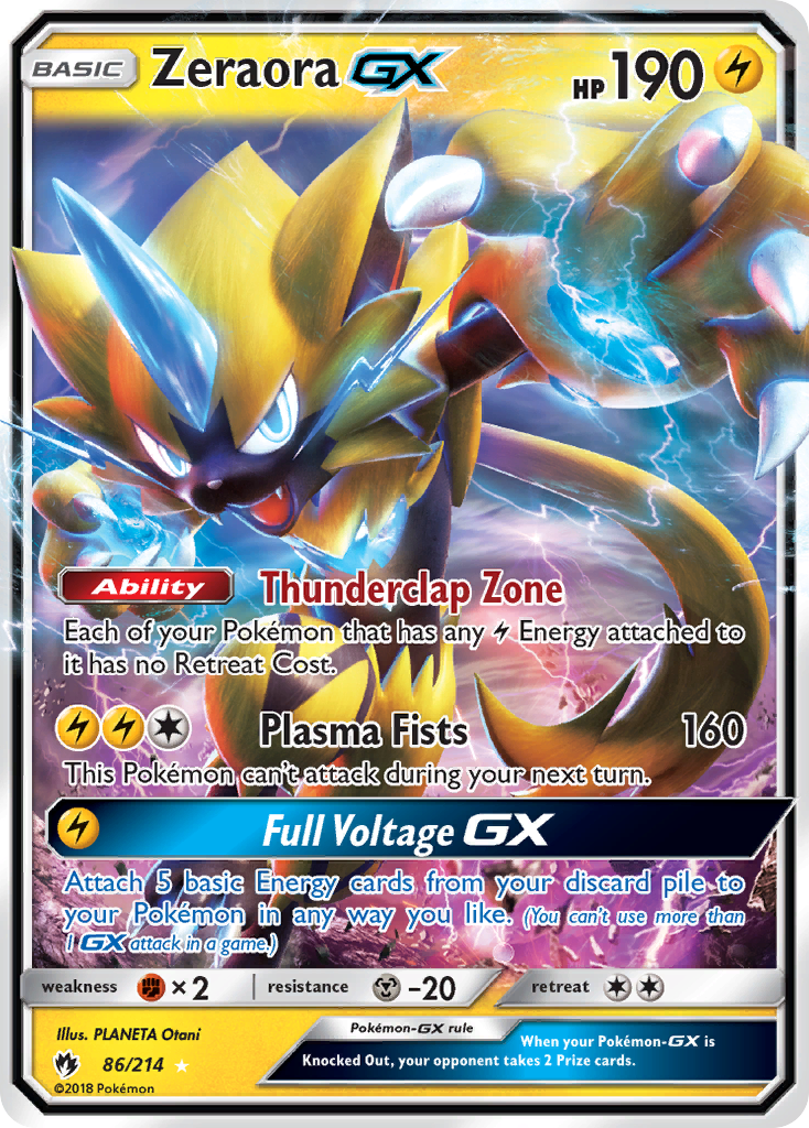 Zeraora GX (86/214) [Sun & Moon: Lost Thunder] | Black Swamp Games