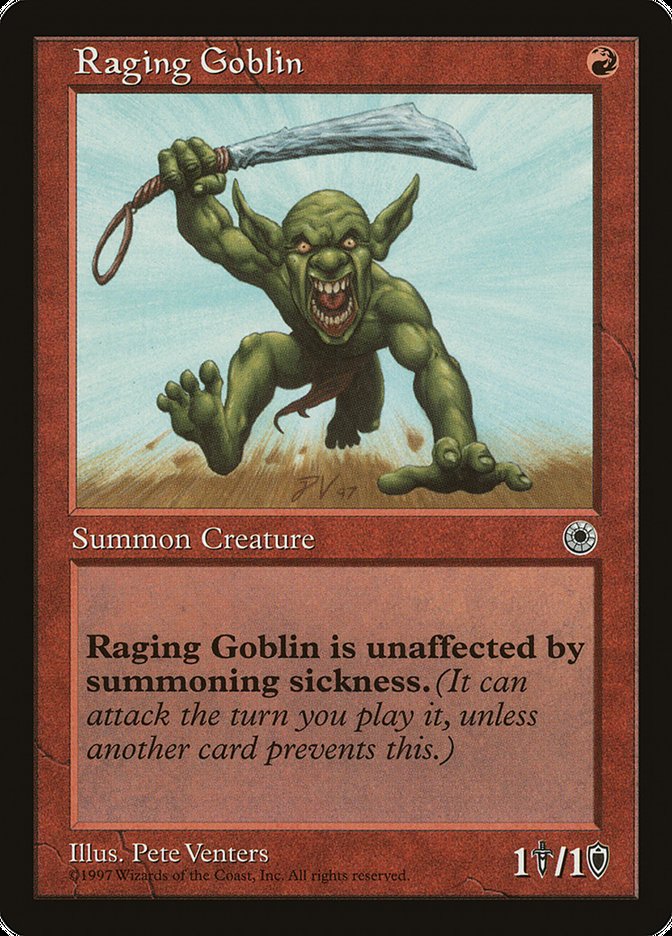 Raging Goblin (No Flavor Text) [Portal] | Black Swamp Games