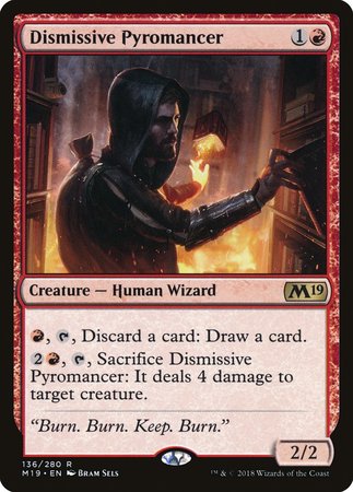Dismissive Pyromancer [Core Set 2019] | Black Swamp Games