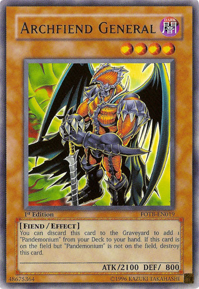 Archfiend General [FOTB-EN019] Rare | Black Swamp Games