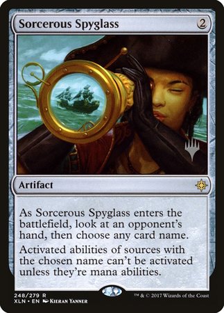 Sorcerous Spyglass [Ixalan Promos] | Black Swamp Games