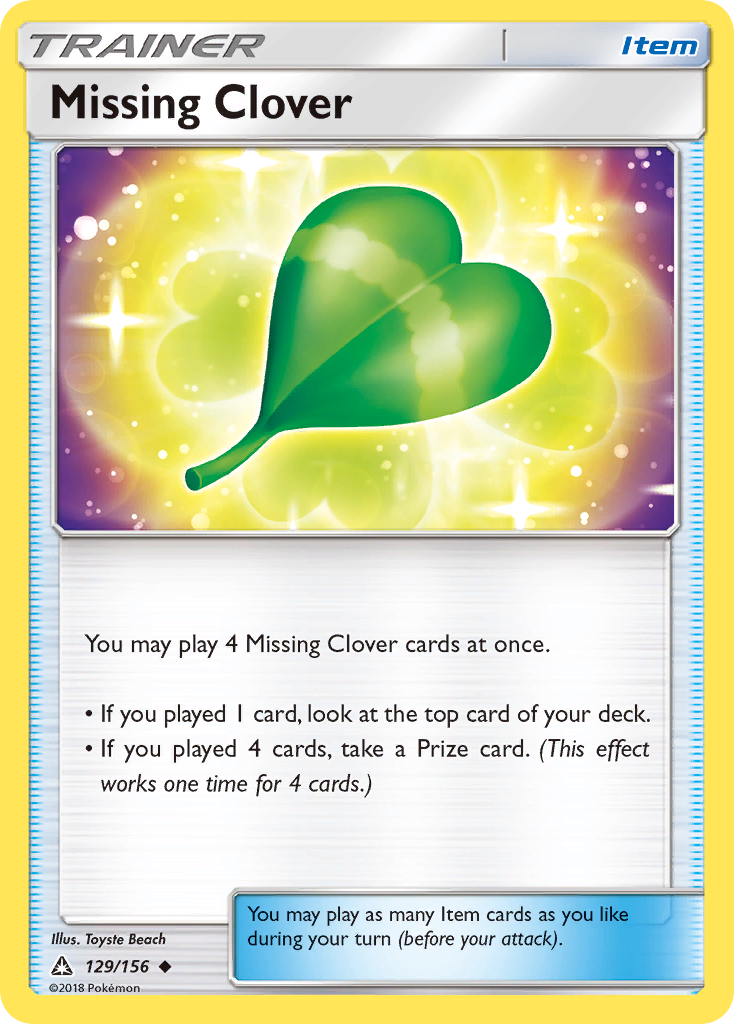 Missing Clover (129/156) [Sun & Moon: Ultra Prism] | Black Swamp Games