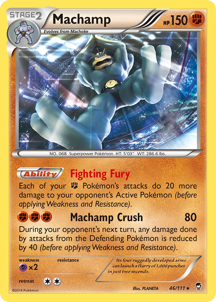 Machamp (46/111) (Cosmos Holo) (Blister Exclusive) [XY: Furious Fists] | Black Swamp Games