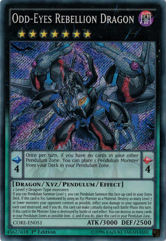 Odd-Eyes Rebellion Dragon [CORE-EN051] Secret Rare | Black Swamp Games
