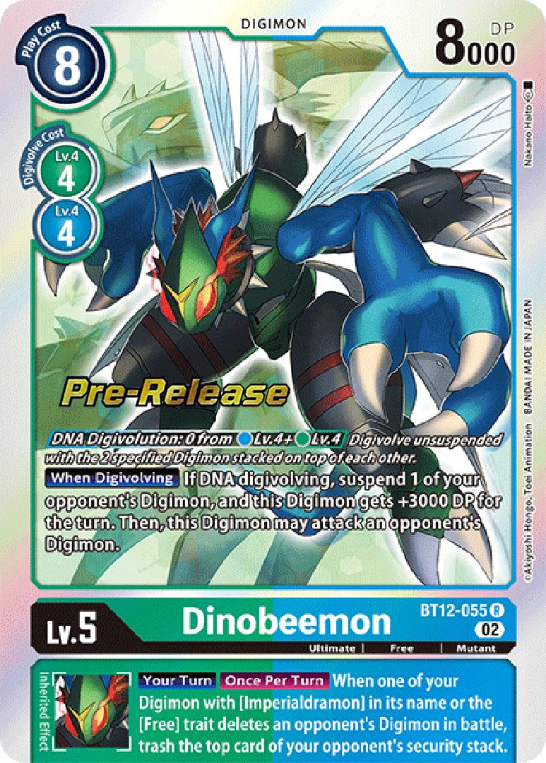 Dinobeemon [BT12-055] [Across Time Pre-Release Cards] | Black Swamp Games