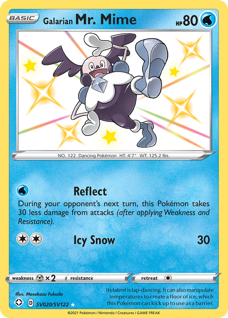 Galarian Mr. Mime (SV020/SV122) [Sword & Shield: Shining Fates] | Black Swamp Games