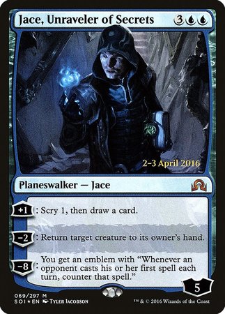 Jace, Unraveler of Secrets [Shadows over Innistrad Promos] | Black Swamp Games