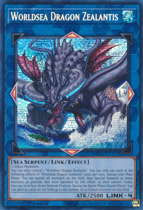 Worldsea Dragon Zealantis [MP23-EN193] Prismatic Secret Rare | Black Swamp Games