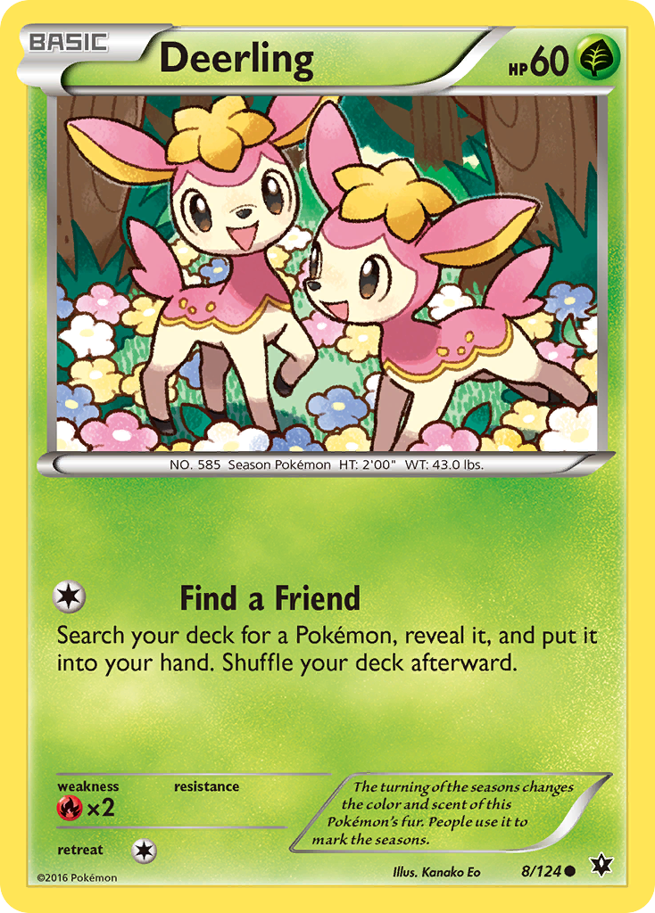 Deerling (8/124) [XY: Fates Collide] | Black Swamp Games