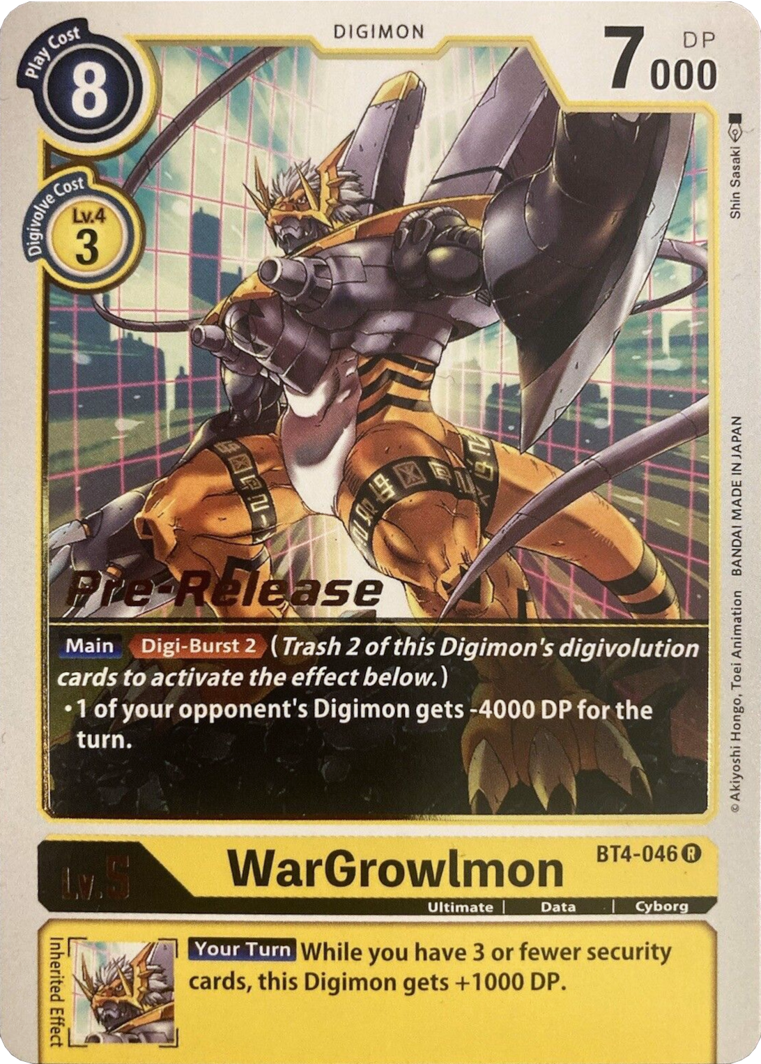 WarGrowlmon [BT4-046] [Great Legend Pre-Release Promos] | Black Swamp Games