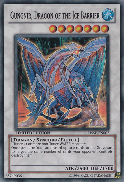 Gungnir, Dragon of the Ice Barrier [H5SE-EN002] Super Rare | Black Swamp Games