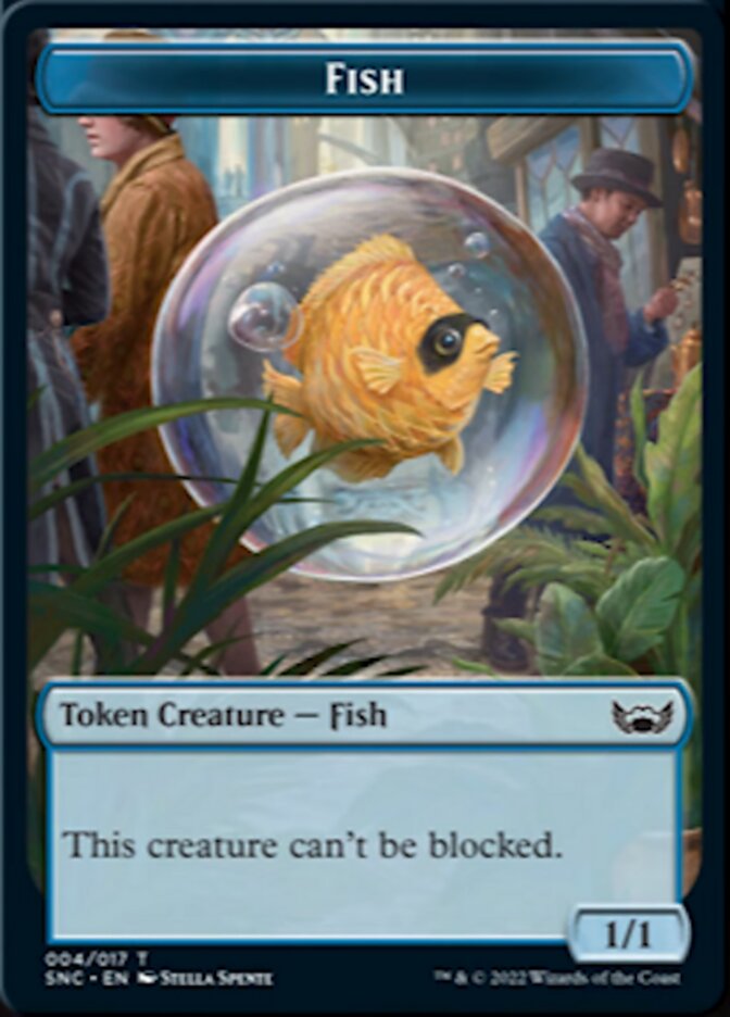 Fish // Citizen Double-sided Token [Streets of New Capenna Tokens] | Black Swamp Games