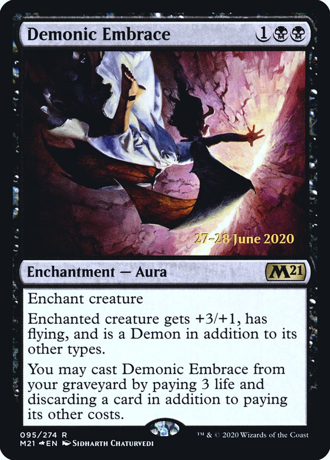 Demonic Embrace  [Core Set 2021 Prerelease Promos] | Black Swamp Games