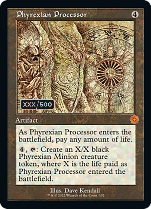 Phyrexian Processor (Retro Schematic) (Serial Numbered) [The Brothers' War Retro Artifacts] | Black Swamp Games