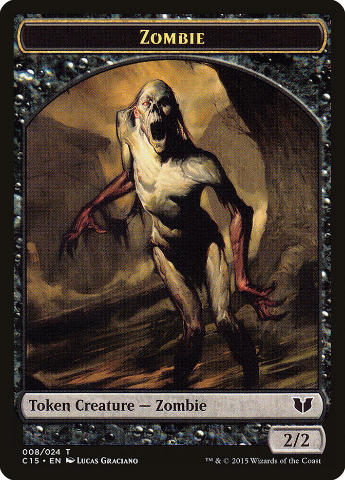 Cat // Zombie Double-Sided Token [Commander 2015 Tokens] | Black Swamp Games