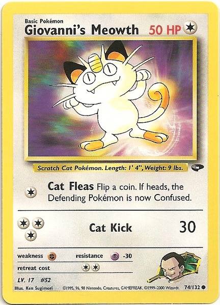 Giovanni's Meowth (74/132) [Gym Challenge Unlimited] | Black Swamp Games