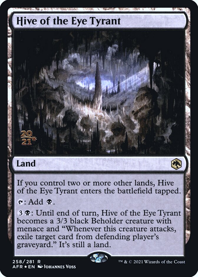Hive of the Eye Tyrant [Dungeons & Dragons: Adventures in the Forgotten Realms Prerelease Promos] | Black Swamp Games