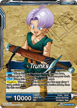 Trunks // Trunks, the Hero's Successor (BT14-031) [Cross Spirits] | Black Swamp Games