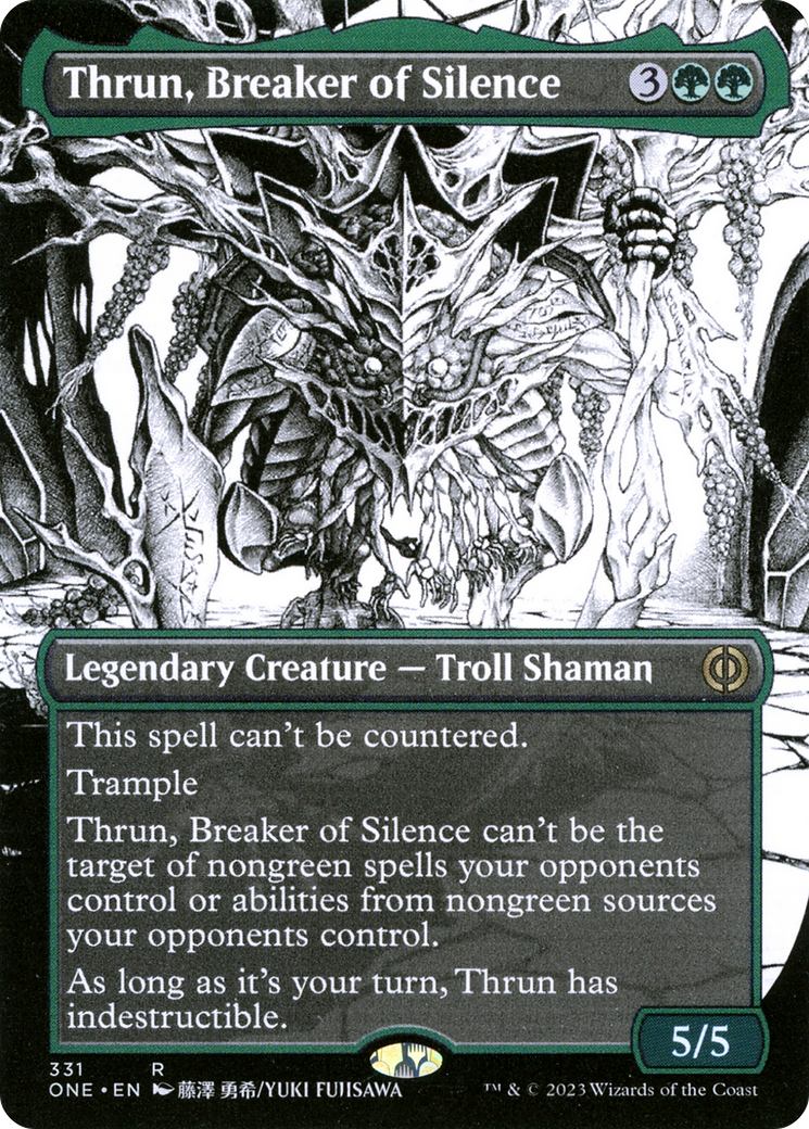 Thrun, Breaker of Silence (Borderless Manga) [Phyrexia: All Will Be One] | Black Swamp Games