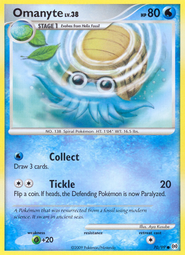 Omanyte (70/99) [Platinum: Arceus] | Black Swamp Games