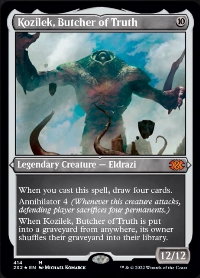 Kozilek, Butcher of Truth (Foil Etched) [Double Masters 2022] | Black Swamp Games