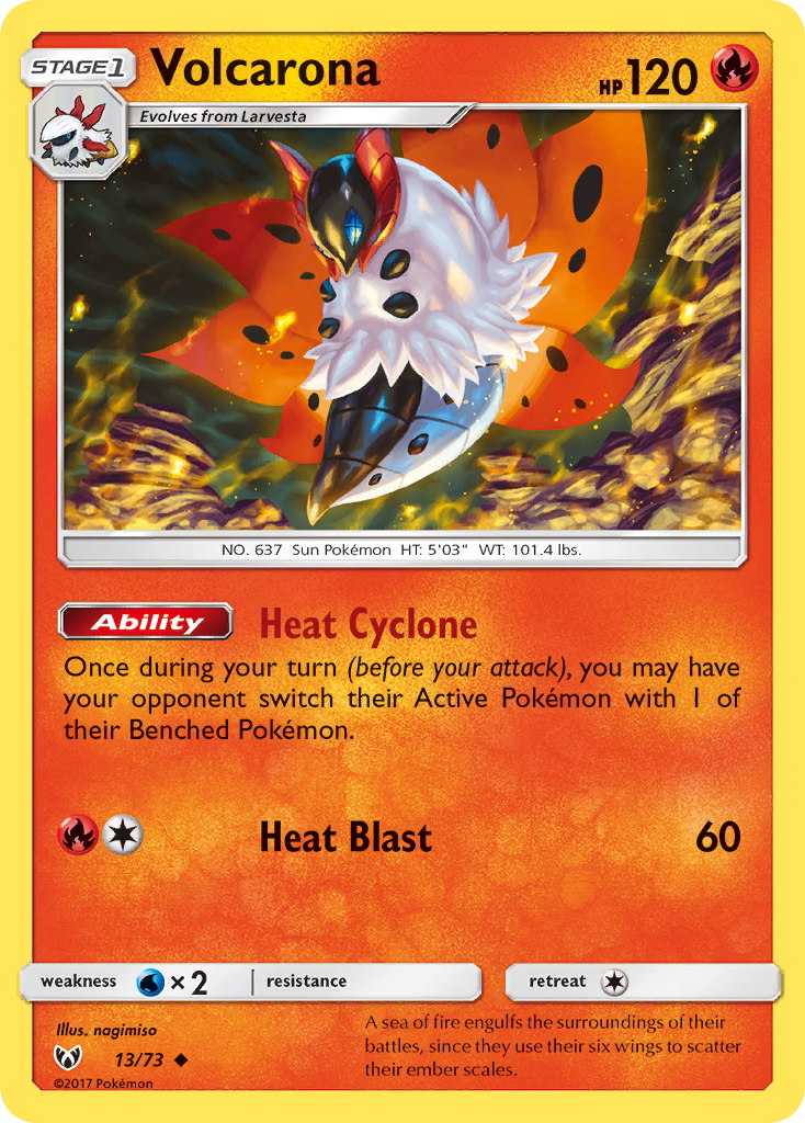 Volcarona (13/73) [Sun & Moon: Shining Legends] | Black Swamp Games