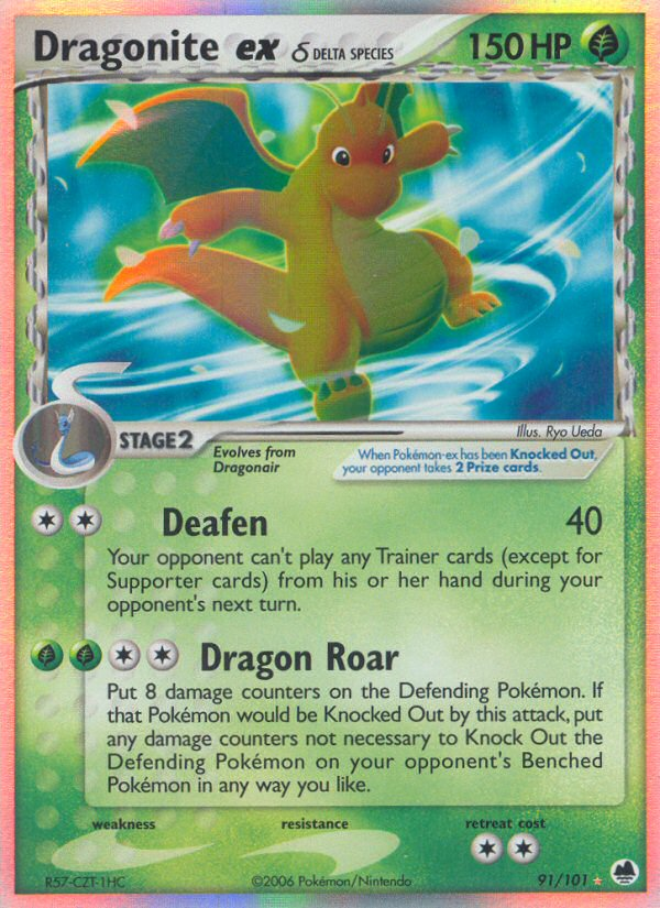 Dragonite ex (91/101) (Delta Species) [EX: Dragon Frontiers] | Black Swamp Games