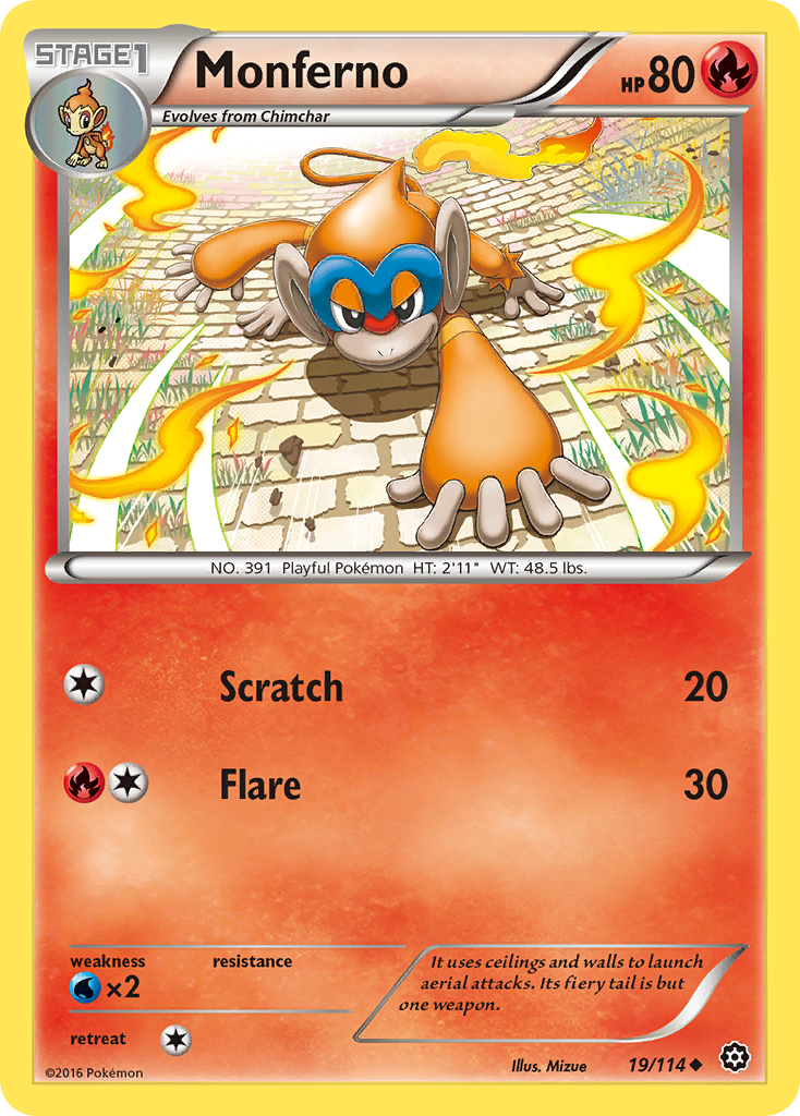 Monferno (19/114) [XY: Steam Siege] | Black Swamp Games