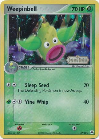 Weepinbell (47/92) (Stamped) [EX: Legend Maker] | Black Swamp Games