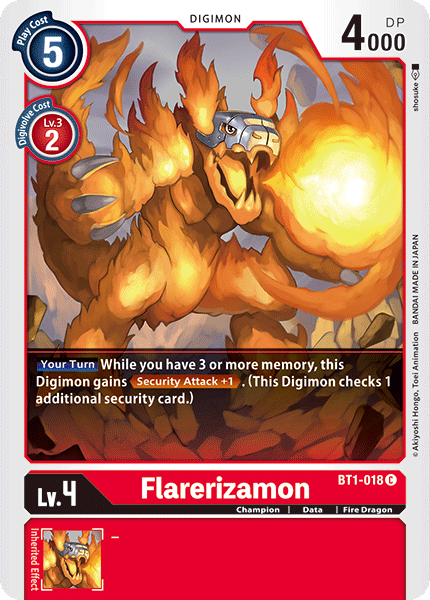 Flarerizamon [BT1-018] [Release Special Booster Ver.1.0] | Black Swamp Games