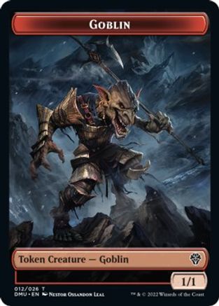 Zombie Knight // Goblin Double-sided Token [Dominaria United Commander Tokens] | Black Swamp Games