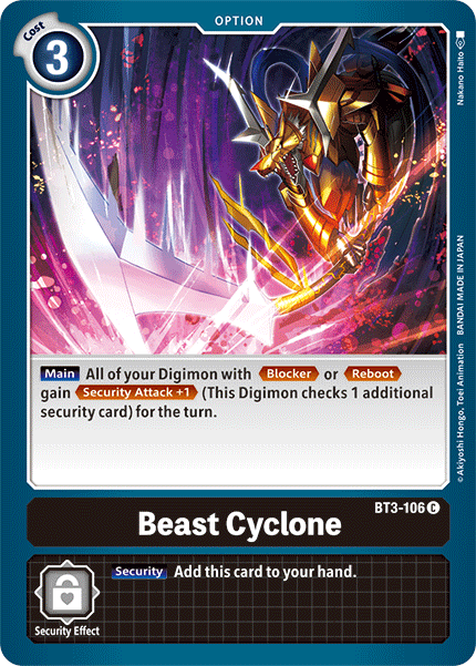 Beast Cyclone [BT3-106] [Release Special Booster Ver.1.5] | Black Swamp Games