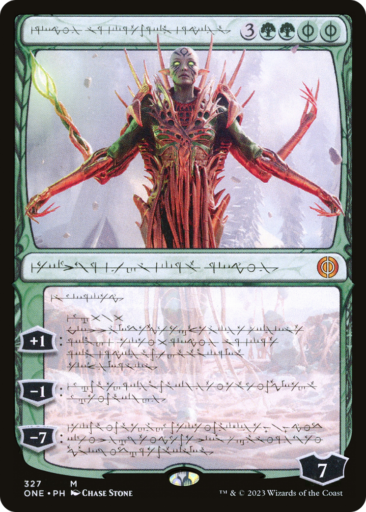 Nissa, Ascended Animist (Phyrexian) [Phyrexia: All Will Be One] | Black Swamp Games