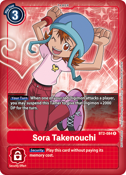 Sora Takenouchi [BT2-084] (Buy-A-Box Promo) [Release Special Booster Ver.1.0 Promos] | Black Swamp Games