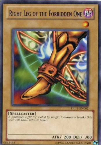 Right Leg of the Forbidden One (Red) [DL11-EN002] Rare | Black Swamp Games