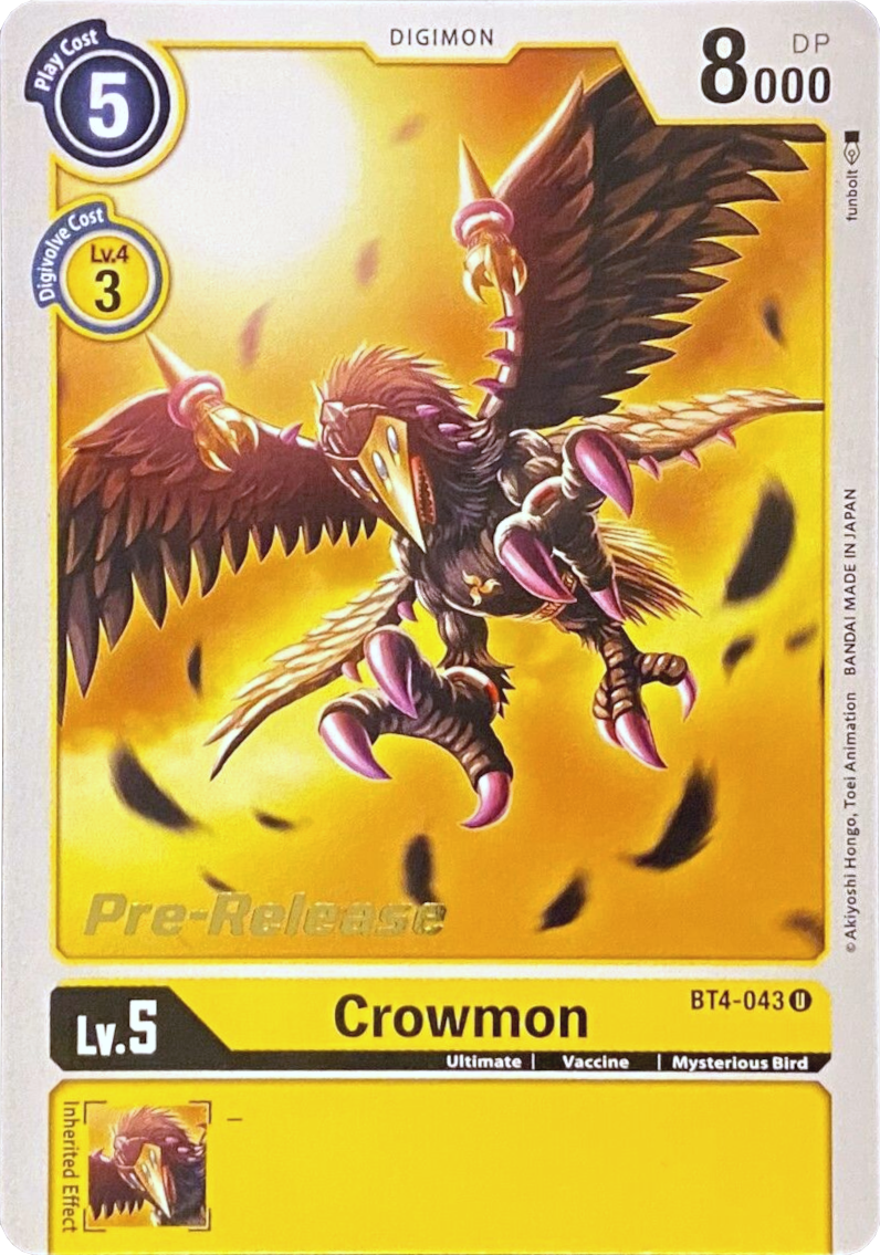 Crowmon [BT4-043] [Great Legend Pre-Release Promos] | Black Swamp Games