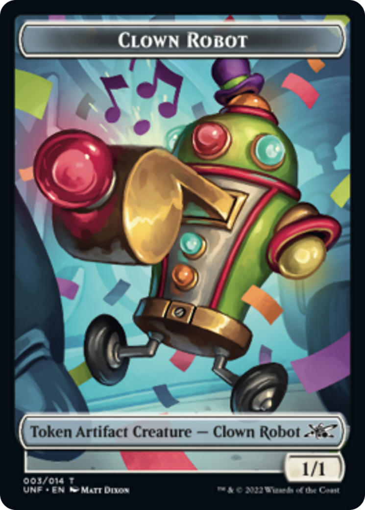 Clown Robot (003) // Treasure (012) Double-sided Token [Unfinity Tokens] | Black Swamp Games