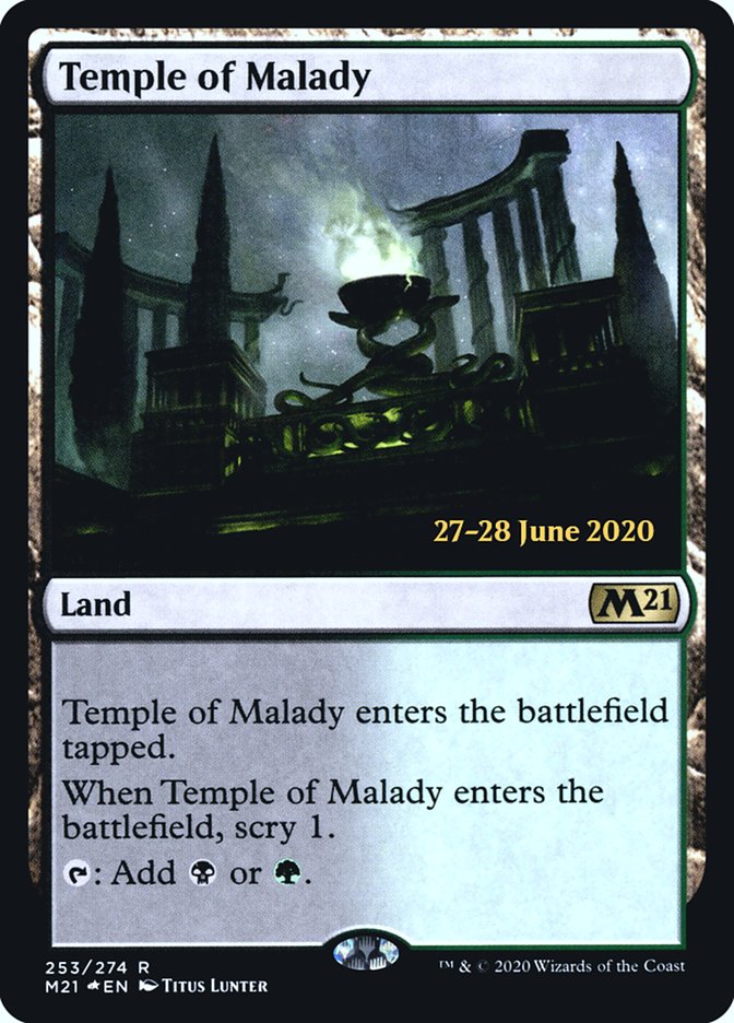 Temple of Malady  [Core Set 2021 Prerelease Promos] | Black Swamp Games