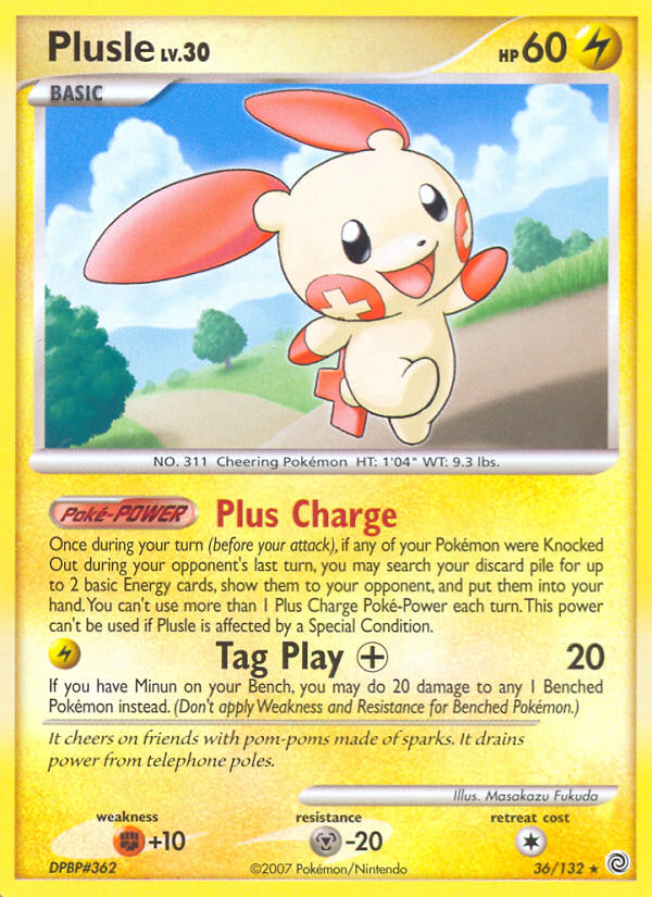 Plusle (36/132) [Diamond & Pearl: Secret Wonders] | Black Swamp Games