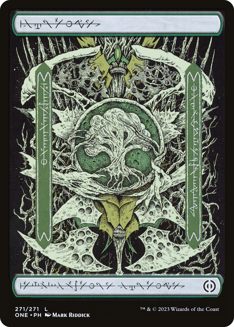 Forest (271) (Phyrexian) [Phyrexia: All Will Be One] | Black Swamp Games