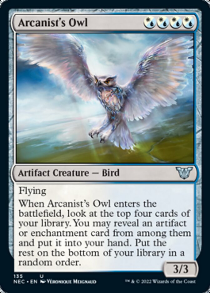 Arcanist's Owl [Kamigawa: Neon Dynasty Commander] | Black Swamp Games